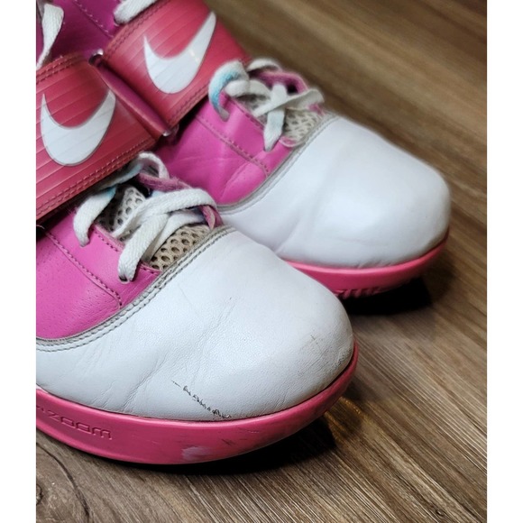 Nike Zoom Soldier IV 4 LeBron James Kay Yow Think Pink Wmns Basketball Shoes - Picture 10 of 10
